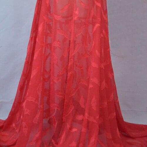 Chiffon Fabric Feather Jacquard Fabric Dress Skirt DIY Material