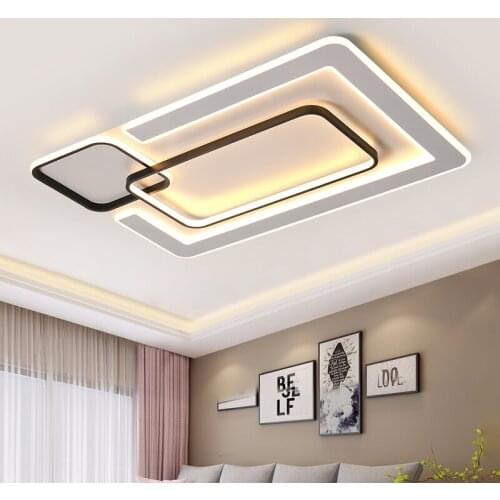 Modern LED ceiling lights living room bedroom luster de plafond moderne fixture plafonnier white black LED ceiling lamp WF1117