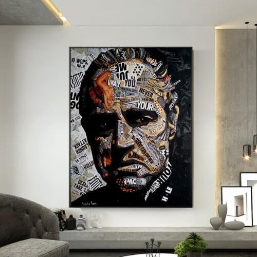 Modern Graffiti Godfather Portrait Art Posters and Prints Canvas Paintings Wall Art Pictures for Living Room Decor (No Frame)