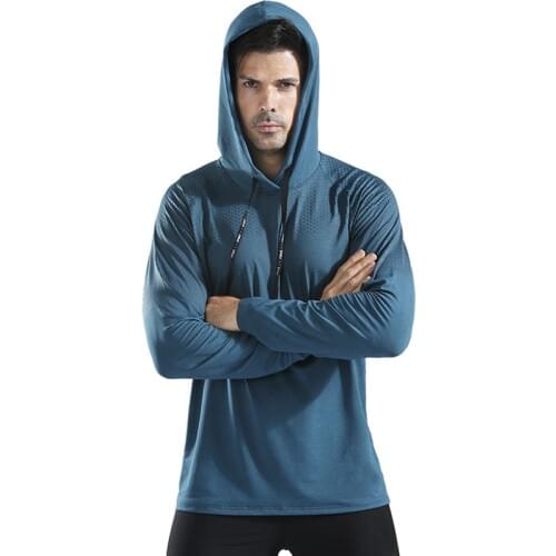 Sport Jackets Men Running Hooded Jacket Mens GYM Hoodies Training Sweater Sports Coats Autumn Running Shirts Thin Coat Jogging