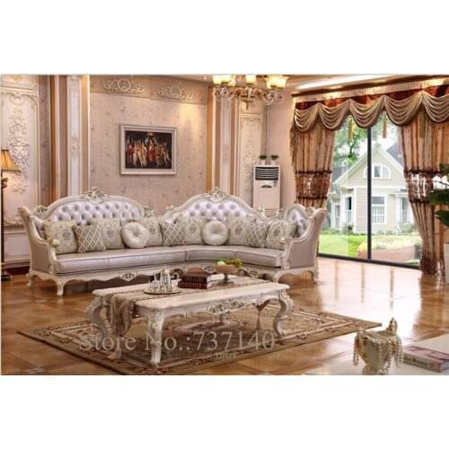 Antique corner sofa set Baroque Style Living Room Furniture baroque furniture luxury wood carved wholesale price