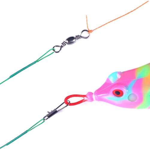 10PCS/lot Fishing Lure Trace Rope Wire Leader Line Swivel Tackle Spinner Shark Spinning With 15CM, 20CM, 25CM Pesca