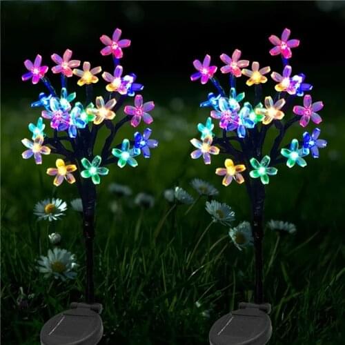 20LED Outdoor Solar Light Cherry Tree for Garden Lights Waterproof Solar Garland Garden Lighting on Solar Energy Street Garland