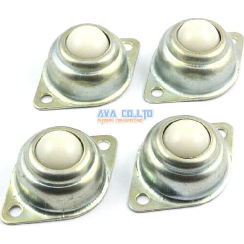 8 Pieces Flange Mount 5/8" Ball Transfer Bearing Unit Conveyor Roller Wheel Nylon Ball