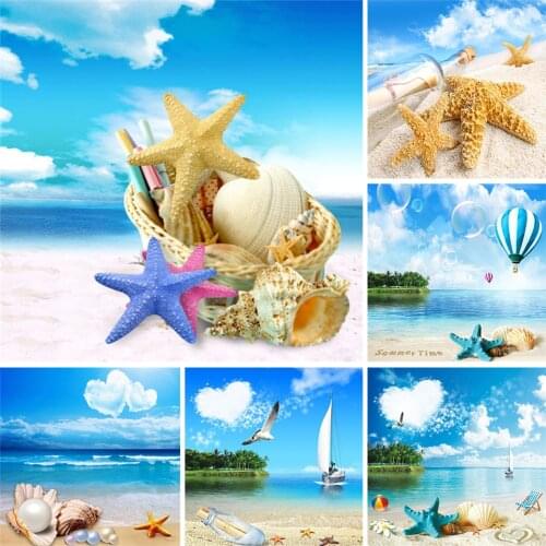 5D DIY Diamond Painting Coastal Landscape Rhinestone Art Picture Kit Full Square/Round Rhinestone Mosaic Home Decoration Gift