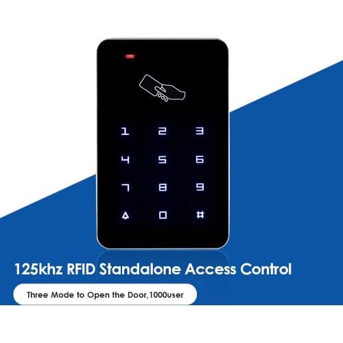 Standalone Backlight Access Controller 125Khz RFID Access Control Lock Digital Touch Door Panel Card Reader Screen System Keypad