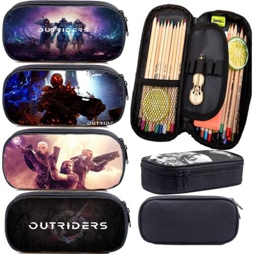 Children Multifunctional pencil case Outriders 3D Pencil Bag Students Pen Bag Kids Cartoon Pencil Box Boys Girls Stationery Bags