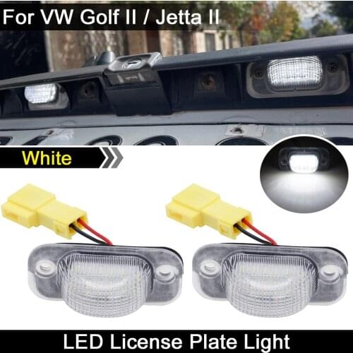 For VW Golf Jetta Seat Toledo Car Rear White LED License Plate Light Number Plate Lamp