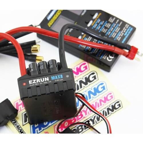 Hobbywing EzRun Max8 150A v3 Brushless ESC T Water Test/TRX Plug + LED Programing for 1/8 RC Car Truck