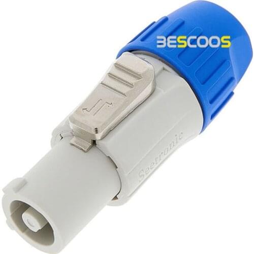 50 Pcs Seetronic SAC3FCB NAC3FCB AC PowerCon CBL End-in, Blue