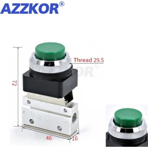 MOV-321PPL PT 1/8" Female Thread 3 Position 2 Way Pneumatic Mechanical Valve Pneumatic Reversing Valve Hand Manual Valves