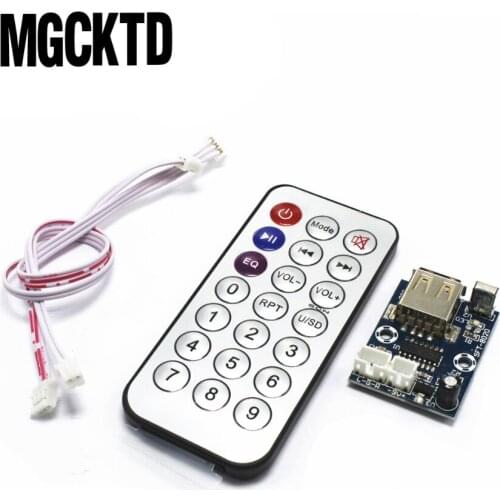 Mini micro Lossless music decoder WAV+MP3 Decoding board 12V Audio player USB sound card MP3 board + remote control