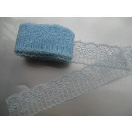 New listing 10 yards / 4.5 cm wide sky blue beautiful lace ribbon lace embroidery lace DIY craft