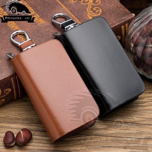 New Mens & Womens Leather Car Multi Function Car Key Case for VW BMW Mercedes Audi Opel Lexus Toyota Nissan Kia Key Auto Rings