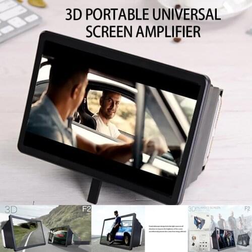Mobile Phone Screen Magnifier Video Expander Universal Portable 3D Screen Amplifier Stand Holder for Movie Display Magnifying