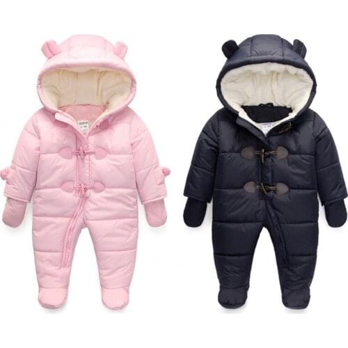 Winter thickening cotton-padded baby thermal cotton-padded jacket male romper newborn winter romper