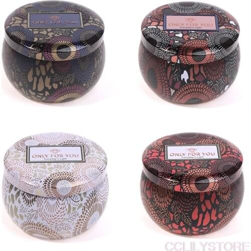 1Pieces Gold-Plated European Tea Candy Jewelry Storage Tin Box Candle Jar Wedding Favor