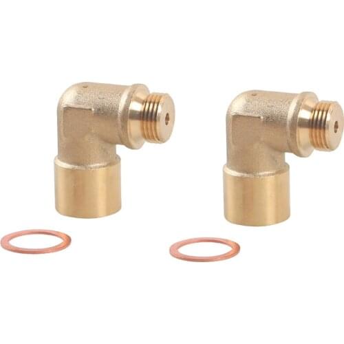 2Pcs M18X1.5 02 Bung Extension O2 Oxygen Sensor Angled Extender Spacer 90 Degree