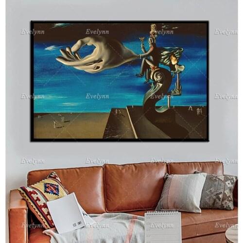 Abstract Salvador Dali-The Hand Posters And Prints On Canvas Wall Art Oil Painting Modular Pictures Living Room Decoration Frame