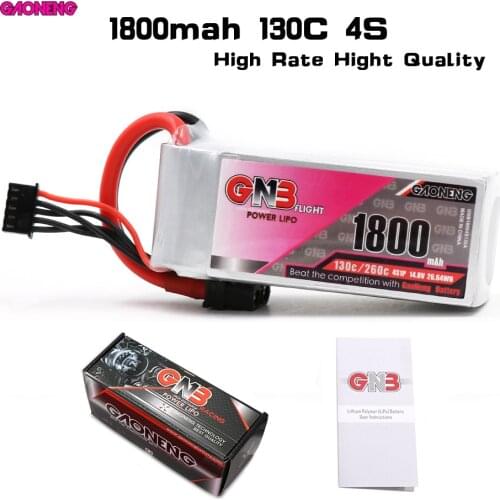 14.8V 1800mAh 4S Lipo Battery Gaoneng GNB High Rate 130C RC Car Battery RC Models Multicopter Racing Car Drone Boat Accessiories