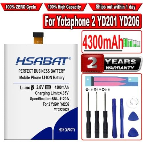 HSABAT YT0225023 3950mAh Battery for Yotaphone 2 YD201 YD206 Batteries
