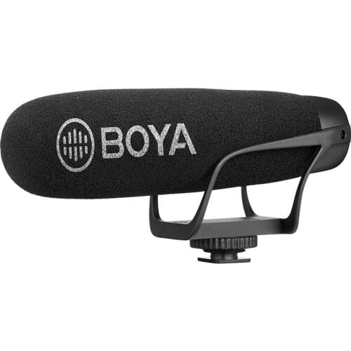 BOYA BY-BM2021 Lightweight Super Cardioid Video Shotgun Microphone for Smartphones DSLR Cameras Camcorders PC Audio Recording