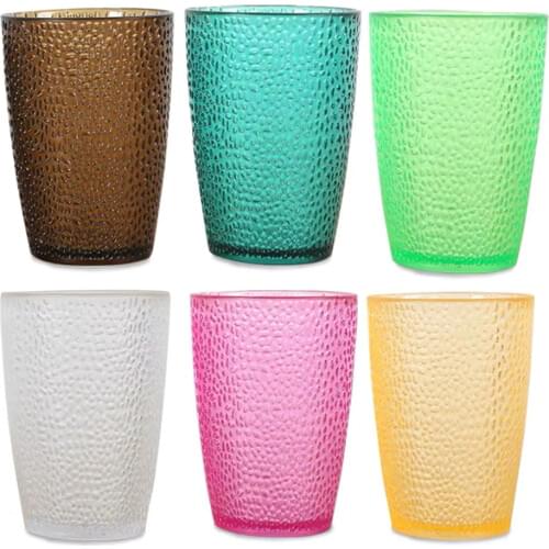 Juice Cup 200ml 360ml Color Acrylic Environmental Protection anti-hot anti-fall Beer Tea Cup Bar Restaurant Household Articles