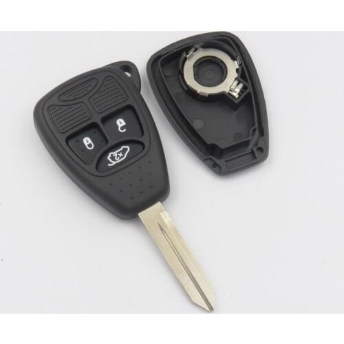 Remote Key Case Shell fit for Chrysler Dodge Jeep Avenger Nitro Replacement 3 Button Blank Key NO Logo