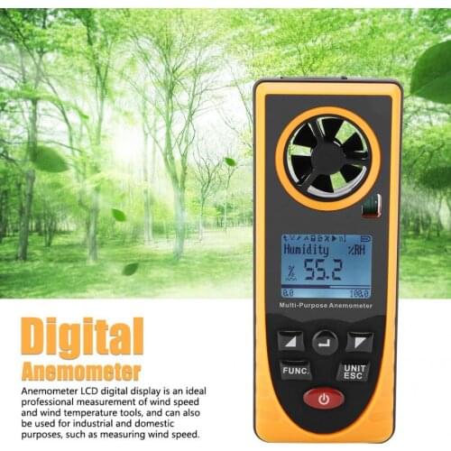 Tacometro GM8910 Digital Anemometer Multifunctional LCD Display Digital Anemometer Air Wind Speed Scale Meter Speed