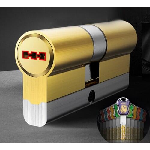 Super C-class brass lock cylinder 54 blade 12pcs keys Double milling 32 Track 8 slot anti violence and technical unlocking