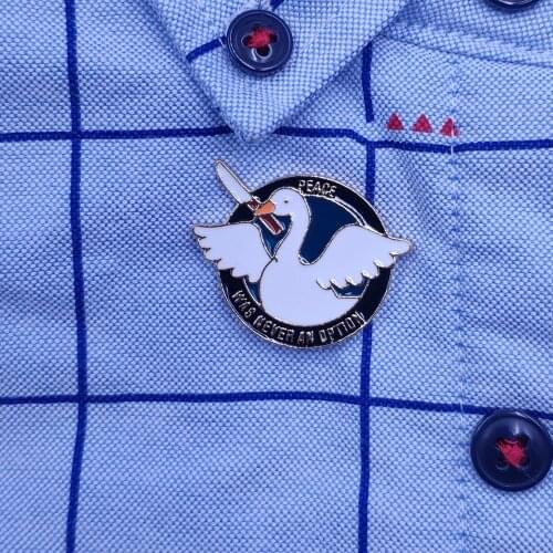 Untitled A Bad Goose Doing Crime Game Enamel Lapel Pin Brooch Badge Backpacks Button Clothes Xmas Gift CE006-007