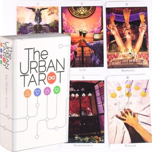 The Urban Tarot Cards Deck PRISMA VISIONS TAROTCard Game 78 Cards with Guidebook Divination English Inspired Good Fairy Angel