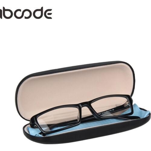 Iboode Leather Glasses Case Box Eyeglasses Cover Auto Sun Visor Clip Reading Glasses Neck Lanyard Women Men Eyewear Accessories