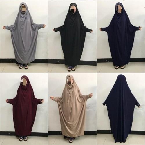 Islamic Ramadan Prayer Robe Niquabs Burka Arab Dubai Muslim Abaya Women worship Dress Headcover Gown Jilbab Hooded Kaftan Hijab