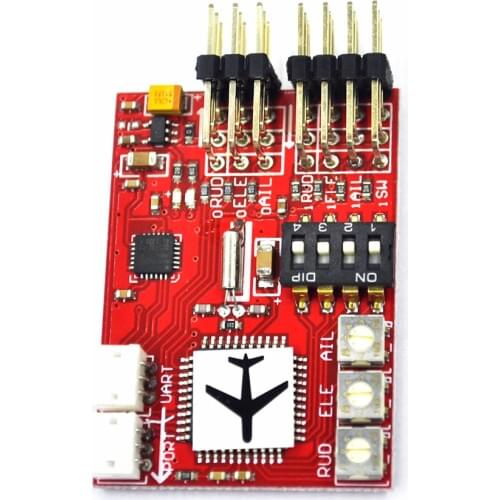 JCX-M6 M6 Flight Controller (Digital gyro) M6 Flight Control Board for RC Fixed-wing Airplane V-tail Model Plane FPV