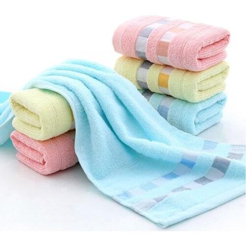 Plaid Cotton Face Hand Bath Towel Soft Cotton Towel Gift Box Plain Hair Hand Bathroom Towels Bathroom Products