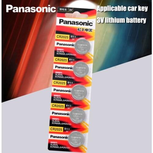 Panasonic Original cr2025 Button Cell Batteries 5PCS/LOT cr 2025 3V Lithium Coin Battery For Watch Calculator Weight Scale