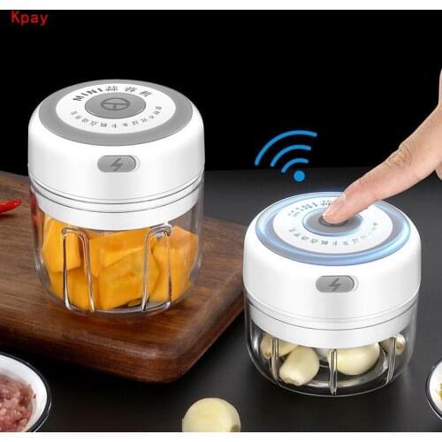 Free Shipping Electric Garlic Masher Garlic Press Vegetable Chili Meat Garlic Chopper Press USB Masher Machine Kitchen Gadgets