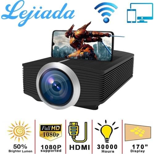 LEJIADA YG500 LED projector For Home Theater Portable projector With HDMI Home 1080P YG510 Wired Sync Display Projector