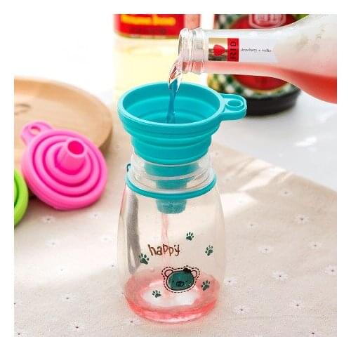 Small funnel Telescopic Long neck funnel Food grade silicone Silica gel Folding funnel Liquid dispensing Kitchen cooking tools