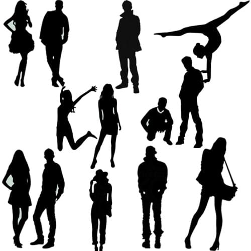 Squat Stand Man Woman Metal Cutting Dies Stencils for DIY Scrapbooking Embossing Easter Decoration Paper Card Craft Die New 2019