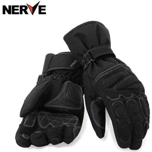 NERVE new model motorcycle waterproof gloves windproof gloves winter warm racing gloves long section KQ008