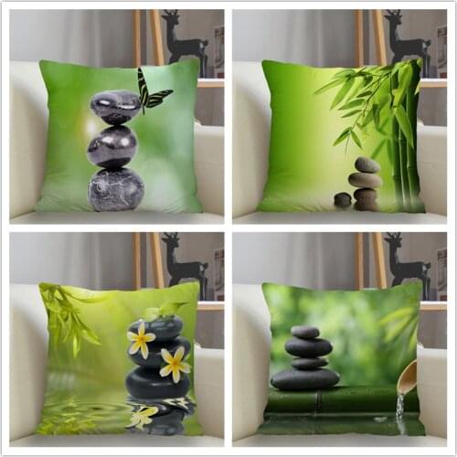 Musife New Custom zen stone Pillowcase Sofa Decorative Cushion Cover Pillowcase Home Decor Drop Shipping Wholesale