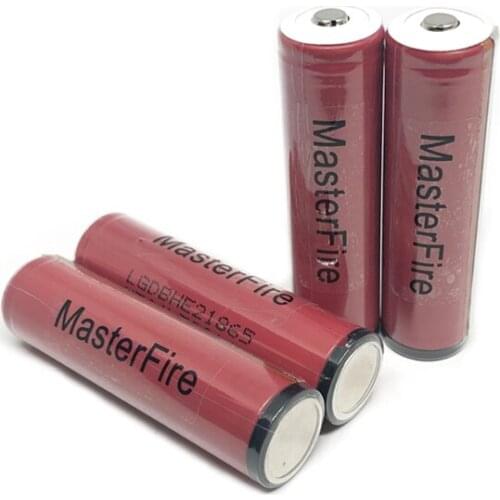 MasterFire Original Protected ICR18650 HE2 2500mah 18650 3.6V 30A discharge High Drain Rechargeable Lithium Battery with PCB