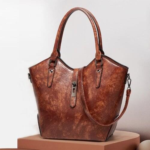 Luxury Crossbody Bags For Women 2021 Fashion Big Shoulder Bags Female Vintage Leather Bag Women Handbag Famous Brand Ladies tote