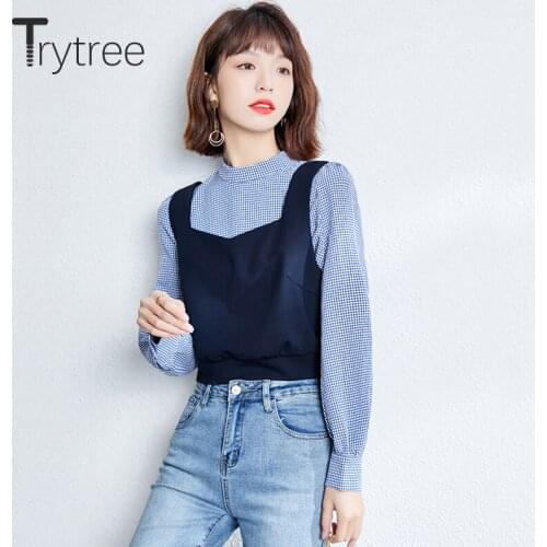 Женские короткие рубашки Trytree China At AliExpress