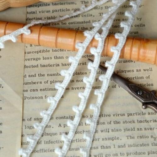 5 Meters Width 0.7cm Ivory Water Soluble Lace Trim Ribbon DIY Crafts Garment Sewing Cotton Lace Fabric Hometextile Lace Material