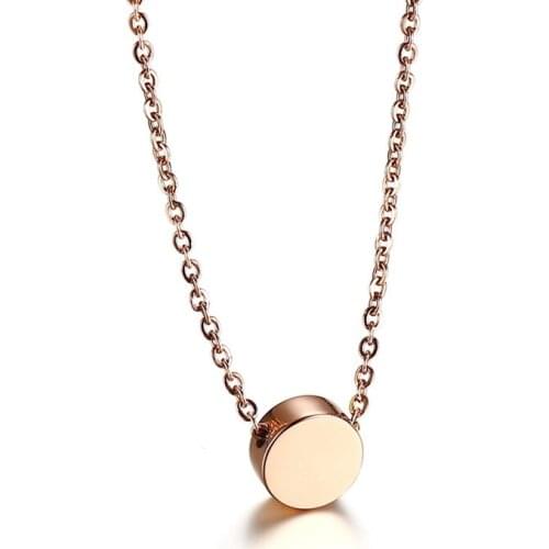 Beiliwol Necklaces & Pendants for Women Titanium Steel Fine Jewelry Simple Style Link Chain Rose Gold Color Gift New Design 2019