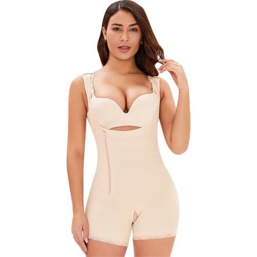 VIP Link Women High Waist Lace Body Shaper U-Design Abdomen Shapewear Girdle Butt Lifter Zip Strap Postpartum Panty