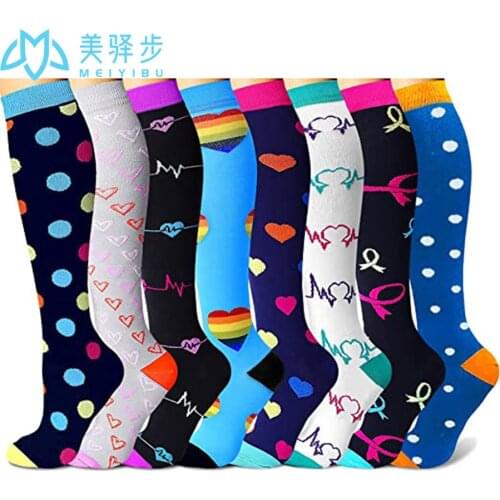 1 PAIR Compression Socks Compress Stocking Elastic Socks Sports Socks Beautiful Leg Socks